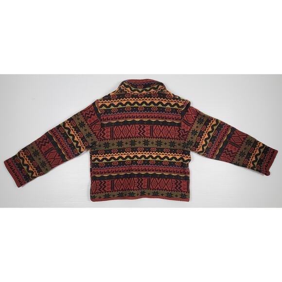 Vintage Asazu Tapestry Aztec Western Boho Tribal Button Up Womens Medium Jacket - Picture 2 of 7